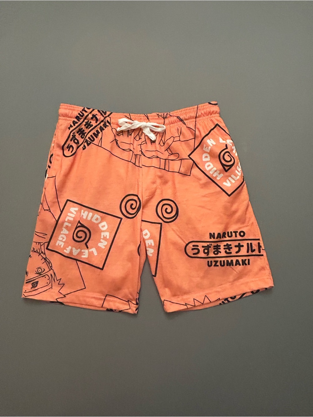 Naruto Uzumaki Anime Orange Graphic Men's Casual or Pajama Shorts